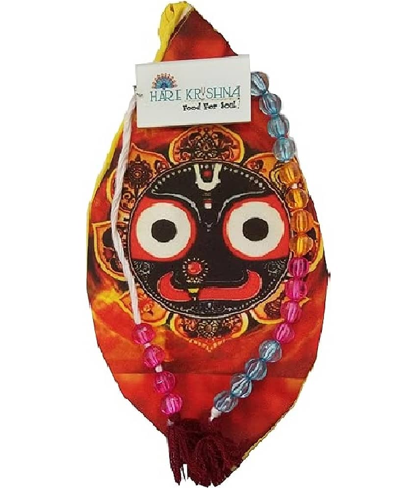 Hare Krishna Food For Soul Jagannath ji jholi | Potli Bag|Chanting Bead Bag Japa Mala Bag/Gaumukhi 1 ( Pack of 1 )