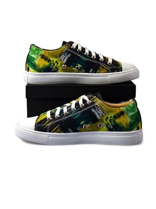 Men Printed Lace-Up Sneakers