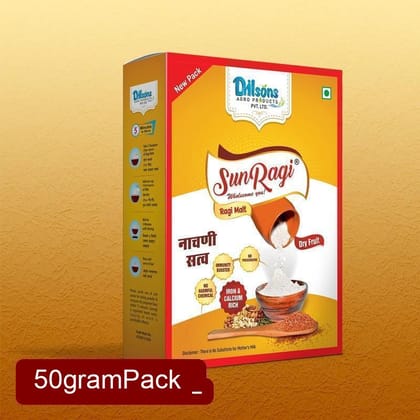 Sunragi Dry Fruit Ragi Malt (50g) | Enriched with Premium Nuts | High Energy Health Drink