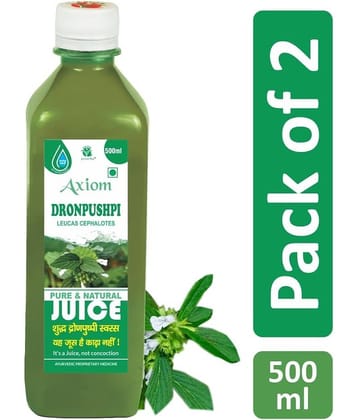 Axiom Dronpushpi juice 500ml (Pack of 2)|100% Natural WHO-GLP,GMP,ISO Certified Product