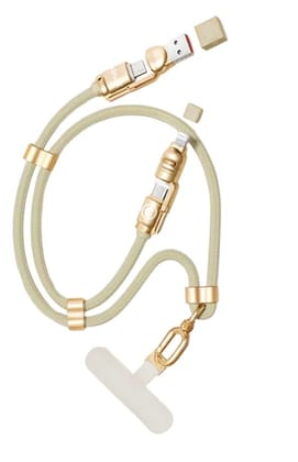 LASSO - 240W Neck Lanyard Charging Strap for Phone | Phone Strap Holder with Metal Charging Ports  ROSE GOLD