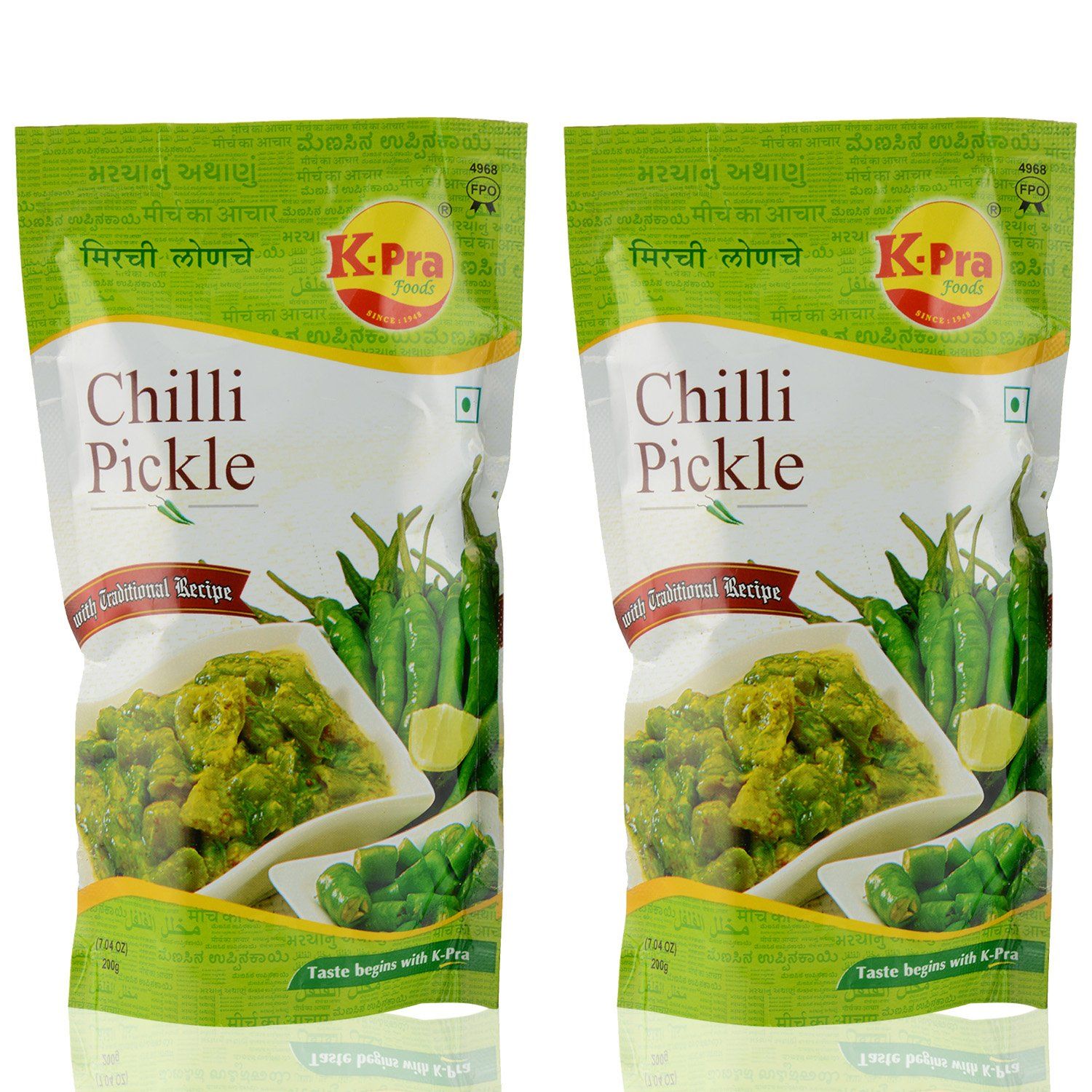K-Pra Chilli Pickle, 200 Gms (Pack Of Two)