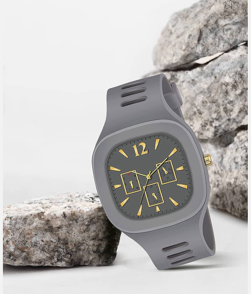 Trex Light Grey Silicon Analog Men's Watch