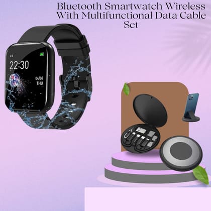 Bluetooth Smartwatch Wireless ID116 With Multifunctional Data Cable Set