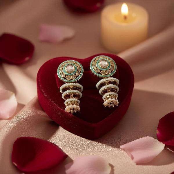 Aqua Heritage Jhumkas