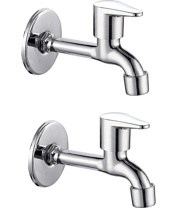 Cossimo Stainless Steel Vigo Long Body (Pack of 2) Steel Bathroom Tap (Bib Cock)