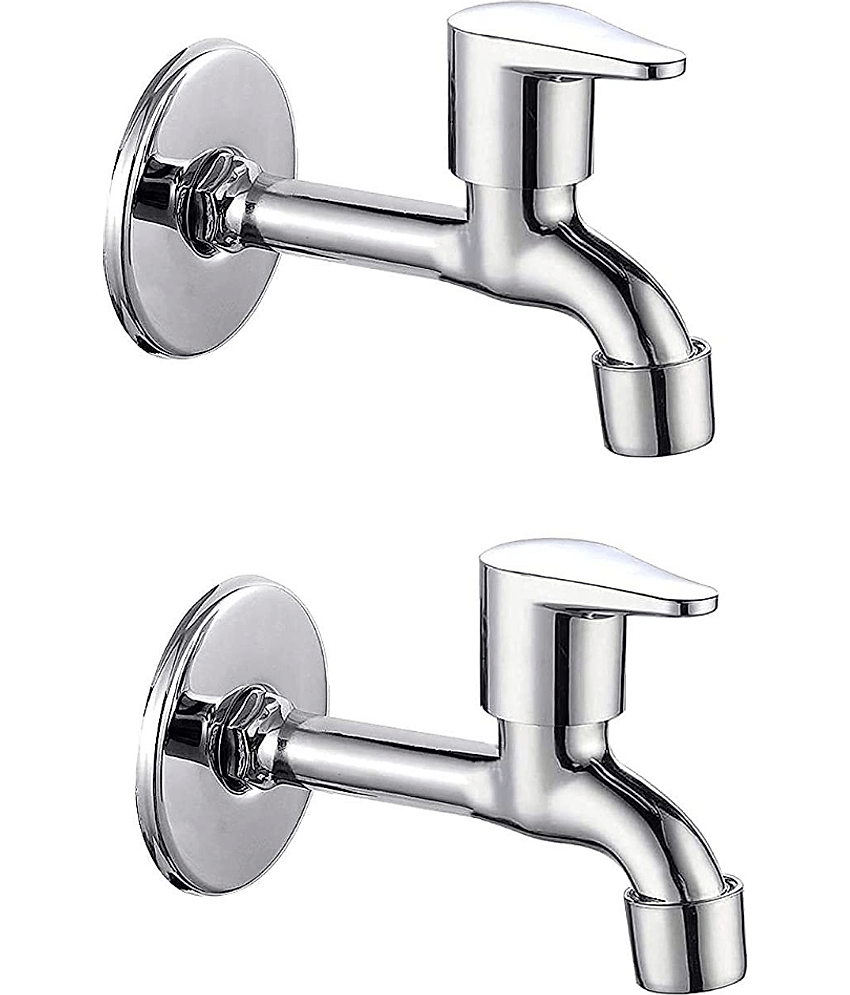 Cossimo Stainless Steel Vigo Long Body (Pack of 2) Steel Bathroom Tap (Bib Cock)