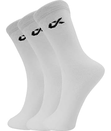 XJARVIS Pack of 3 Men's Cotton Blend Full Length Socks ( White )