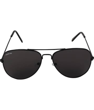 Creature - Black Round Sunglasses ( Pack of 1 )