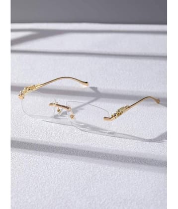 Dyana Core Gold Rectangular Sunglasses ( Pack of 1 )