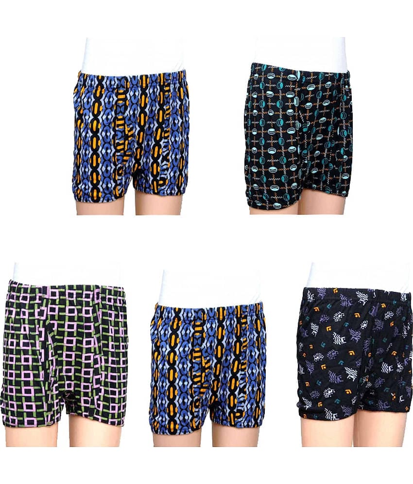 Dixcy Scott Crazy Cotton Printed Multicolour Trunk/Bloomer/Underwear/ for Kids/Boys/Girls - Pack of 5