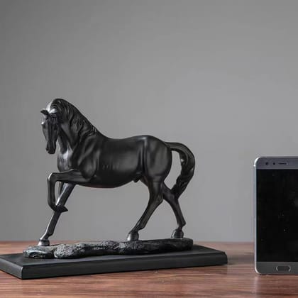Running Horse Sculpture-Black