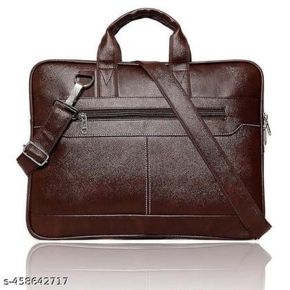 Fashion link zipper leather laptop messenger bag men bag cross body bags brown