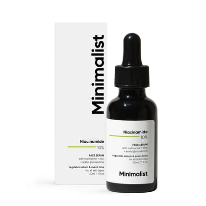 Minimalist 10Percentage Niacinamide Face Serum With EUK-134 For Reducing Oil & Blemishes (30ml)