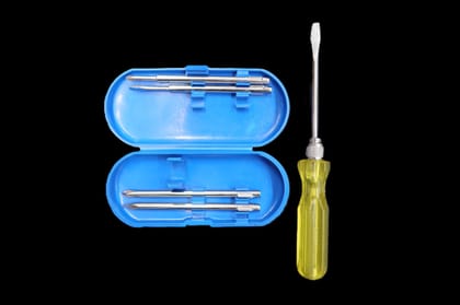 5-in-1 Magnetic Screwdriver Set with Tester – Slotted, Phillips & Poker Tips | Durable Steel Blades with Non-Slip Grip Handle | Multipurpose Toolkit for Home & Office Use