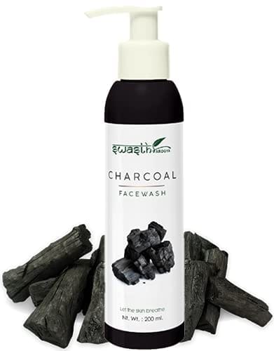 Swasth Arogya Charcoal Face Wash || Cleanser || Whiteheads || Dead Skin Cells || Toner || Pack Of 1 Bottle Activated Charcoal Face Wash (200ml.)
