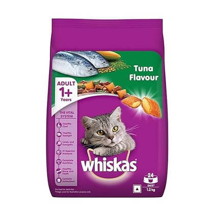Whiskas Adult Dry Cat Food (Flavor - Tuna)-1.2 Kg