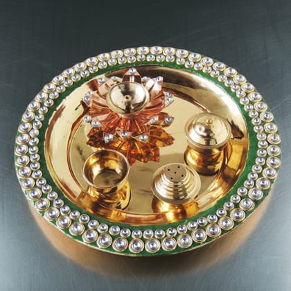 Brass Pooja Thali Beads (ZMAS538 A)