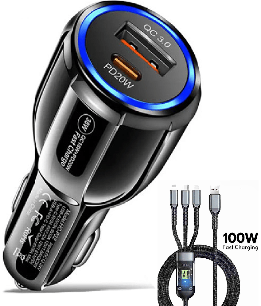 UniBoss Car Mobile Charger 38W Fast Charging Black