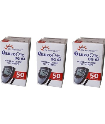 Dr. Morepen 150 Test Strips(50*3) for BG 03 Glucometer(Strips Only Pack)