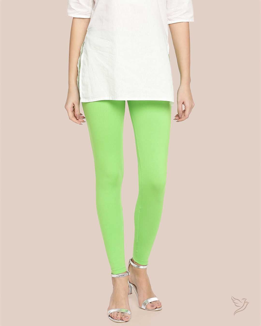 Cotton Ankle Legging - Chloro Phyll-S / Chloro Phyll