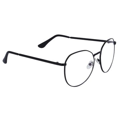 Oval Spectacle Frame for Men and Women-Black-White