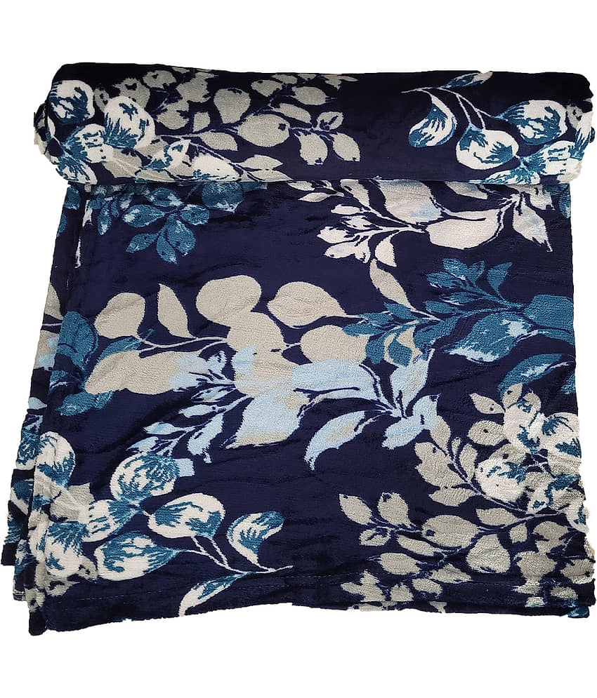 Welhouse Mink Floral Single Bed Blanket ( 270 cm x 150 cm ) - Multicolor ( Pack of 1 )