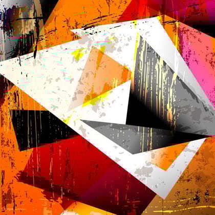 Abstract Artwork Canvas Painting Synthetic Frame-Engineered Wood Mounting / 12 x 12 inch (30 x 30 cms)