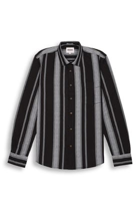 STRIPER SHIRT IN BLACK-M
