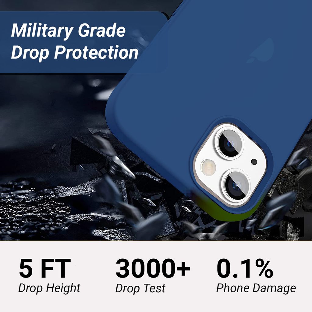 LIRAMARK Liquid Silicone Soft Back Cover Case for Apple iPhone 13 Mini (6.1 Inch)