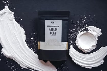Velvet Soul Natural Kaolin Clay Powder Face Pack | Skin Care & Hair Care | Anti Acne | Blackheads & Glowing Skin | 100 gms