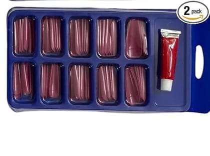 Premium Press-On Nail Kit Set  Reusable Artificial Nails with Glue  Multiple Colors & Sizes (Black, Nude, Pink, Rose Gold)  Full Cover False Nails for Women  Salon Style Manicure at Home 120ps (cream) (pink)