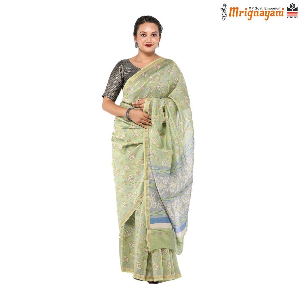 HANDLOOM CHANDERI SILK SAREE WITH BLOUSE (SKU - 1SC114310522 , SAREE - 1243) - Sarees | Buy online on ZillyBuy