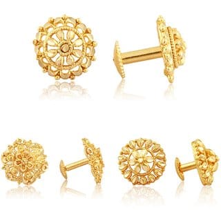 Sizzling Graceful Alloy Gold Plated Stud Earring Combo set For Women and Girls