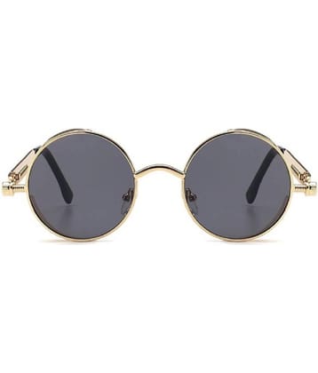 Kanny Devis - Gold Round Sunglasses ( Pack of 1 )