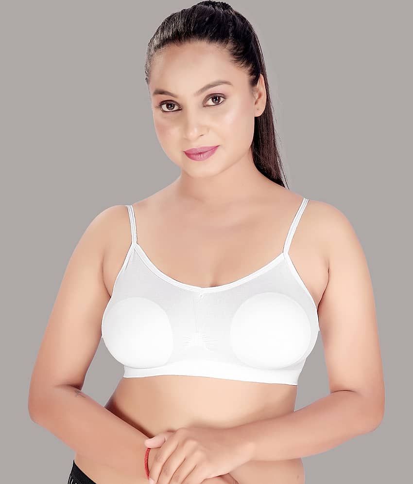 HAYA Polyester Non Padded Women's Cami bra ( White )