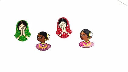 Chic Lady Silhouette Decorative Magnet