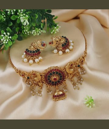 Padmavati Bangles Multicolor Alloy Necklace Set ( Pack of 1 )