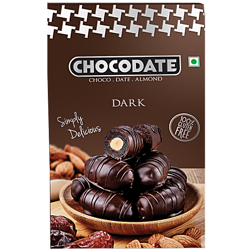 Chocodate Dark Chocolate - with Almond, 100 g