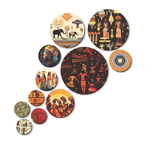Home Décor, Living Room, Bedroom, Office, Motivational Art Patterns, Pack of 11 (Rajasthani)