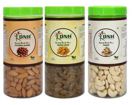 DRY FRUITS COMBO 1.50 KG  PACK  500G X 3 PC