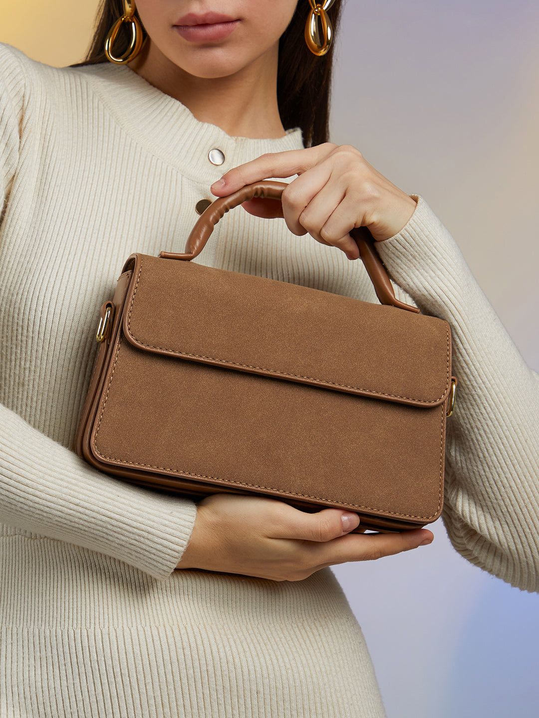 The Core Suede Sling Bag-Sling bag