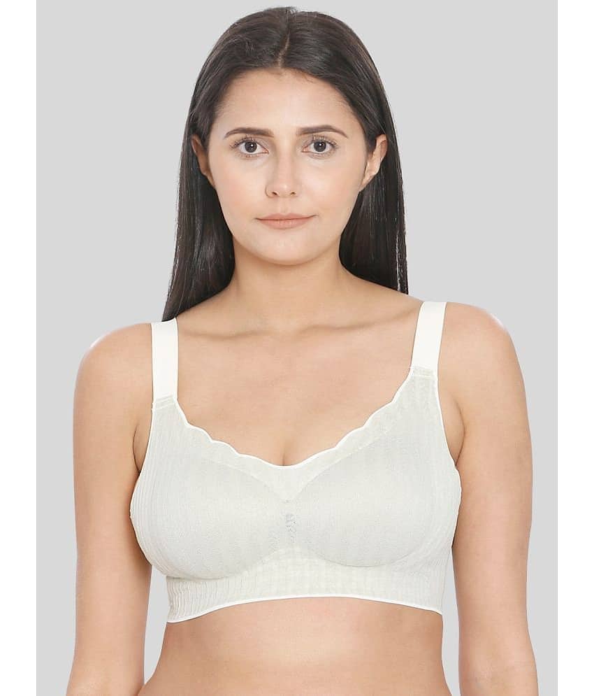 ILRASO Nylon Removable Padding Women's Minimizer Bra ( Green )