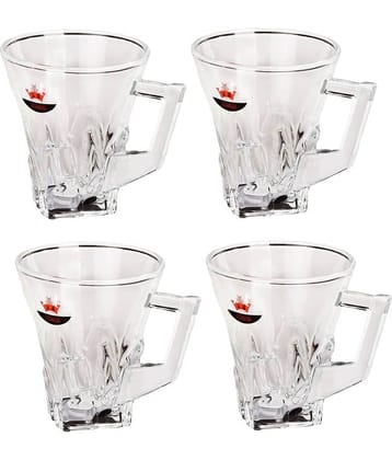 Afast Glass Tea, Coffee Cup Set, Transparent, Pack Of 4, 130 ml