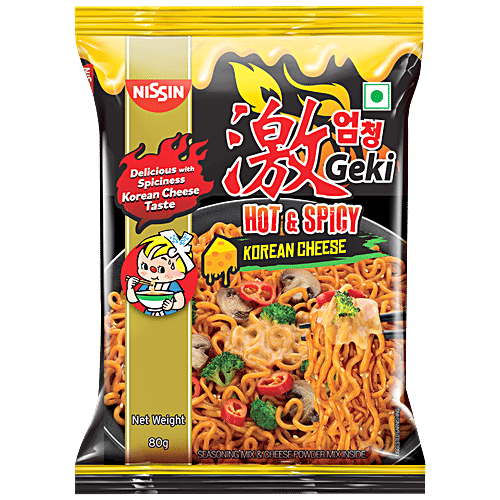 Nissin Geki Cheese - Hot & Spicy, Korean Cheese Flavour, 80 g