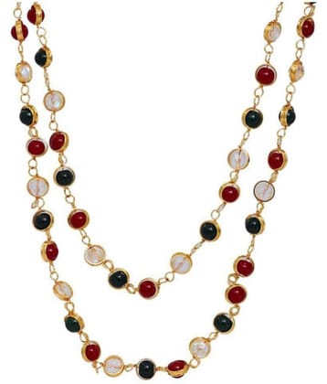 shankhraj mall Acrylic Green Long Haram Traditional None Necklace