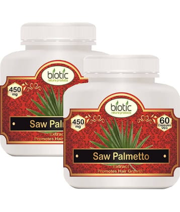 Biotic Saw Palmetto Extract 450mg High Strength Capsule 120 no.s Pack of 2