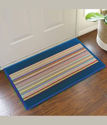 Status - Anti-skid Polypropylene Door Mat ( 58 X 38 cm ) Single - Blue