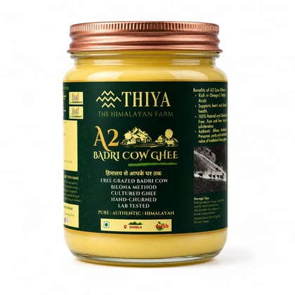 Thiya A2 Badri Cow Ghee | Bilona Method | Pure Desi Ghee from Free-Grazing Cows | Himalayan Superfood | Himachal Pradesh Thiya A2 Badri Cow Ghee | Bilona Method | Pure Desi Ghee from Free-Grazing Cows | Himalayan Superfood | Himachal Pradesh