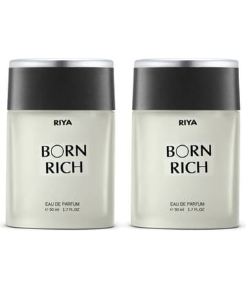 Riya Born Rich 50 ml Each Eau De Parfum (EDP) Fresh Fragrance For Men (Pack of 2)